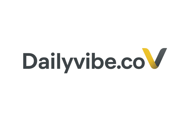 just write Dailyvibe.co with a yello dark grey v next to it and no background